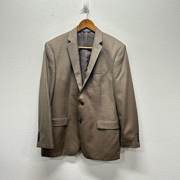 Ralph Ralph Lauren Men’s Silk Wool 2 Button Brown Blazer Sport Coat Size 44R - Picture 1 of 16